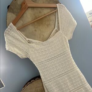 Hollister Cream Knit Dress